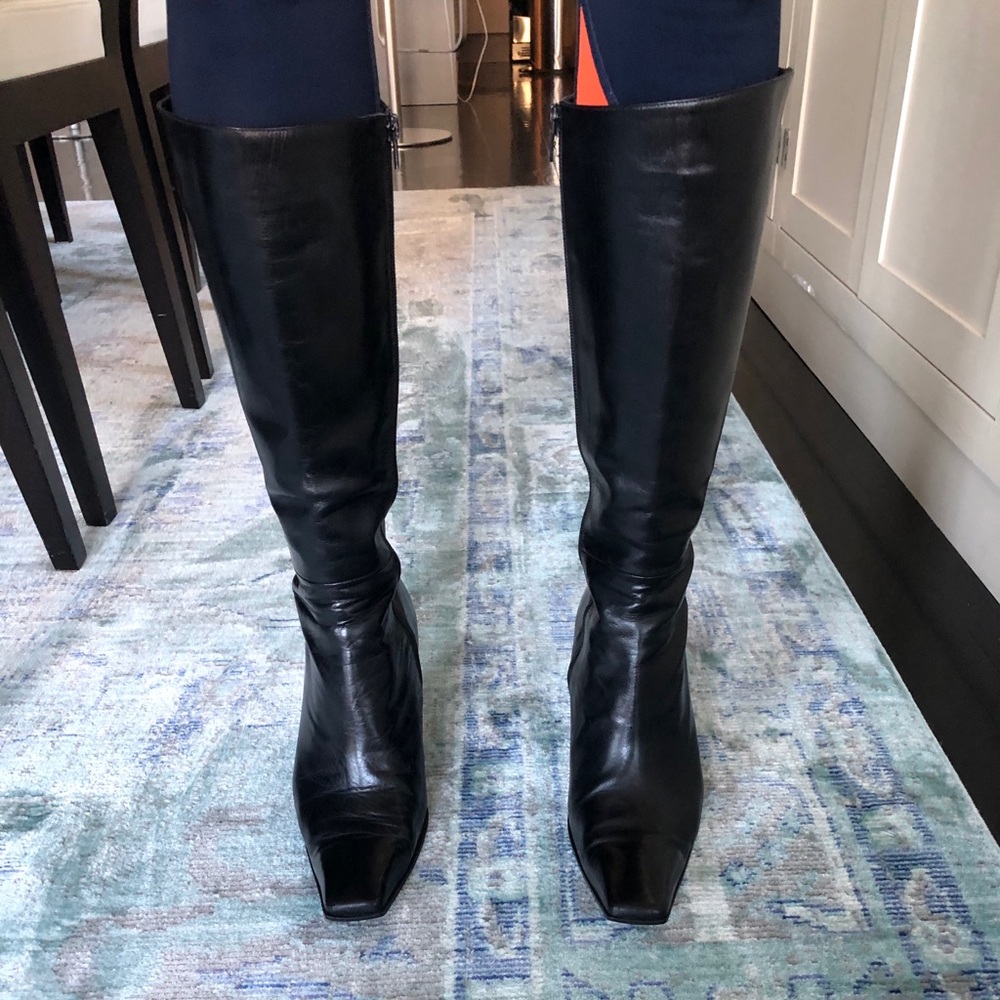 Antonio eboli leather Italian knee high boots